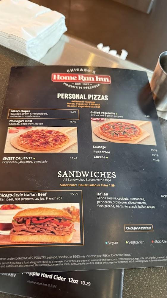 Home Run Inn Pizza Menu image 3